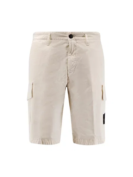 Szorty Stone Island z kamieniami białe