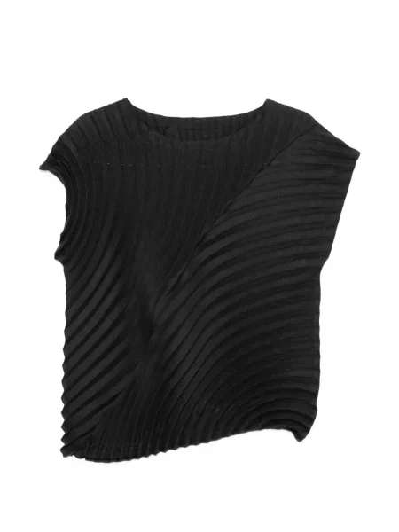 Top Issey Miyake plisat negru