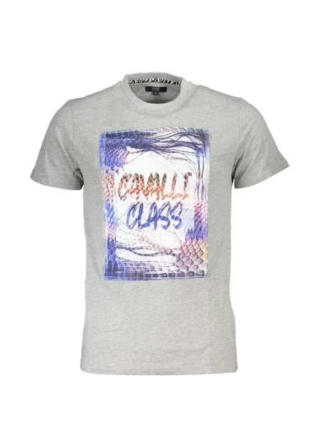Tricou Cavalli Class cu imagine gri