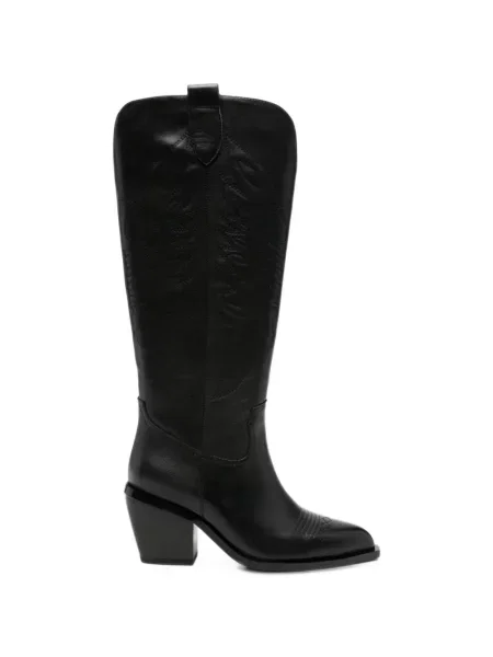 Botine Linda Baumann din piele negru