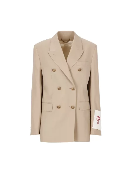 Marynarka Golden Goose wełniana dwurzędowa beżowa