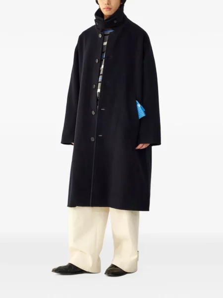 Palton Tomboy de lână albastru