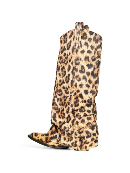 Botine R13 cu imagine cu model leopard