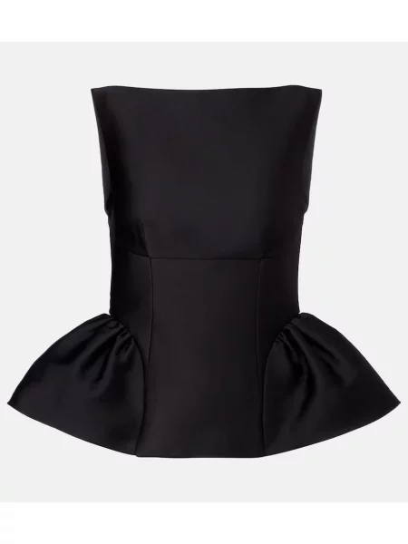 Tafta top Roland Mouret negru