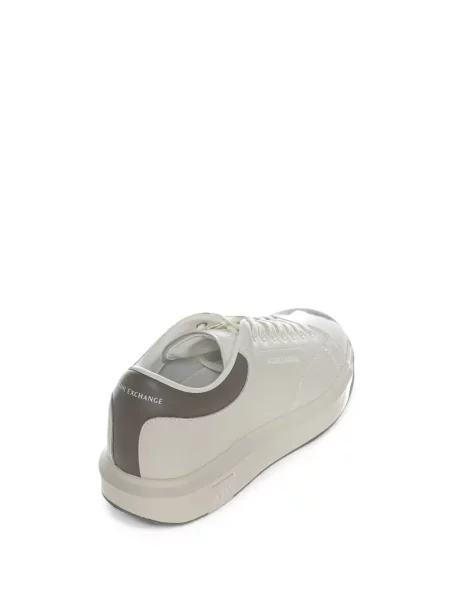 Sneakerși Armani Exchange cu autograf alb