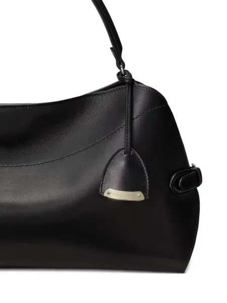 Geanta de piele Ralph Lauren Collection din piele negru