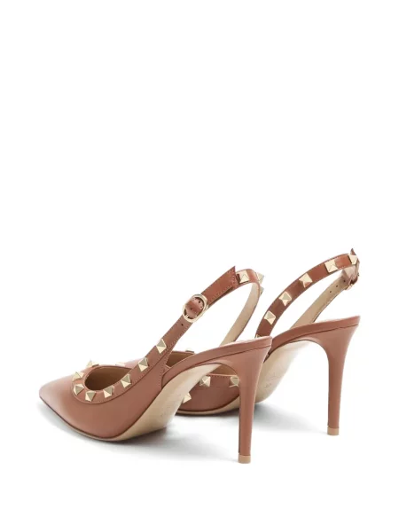 Pantofi cu toc Valentino Garavani slingback maro