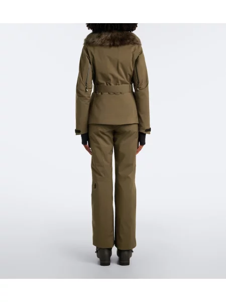 Cu centură geacă de schi Moncler Grenoble verde