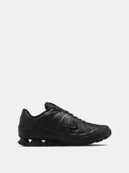 Кожаные повседневные кроссовки Nike черные