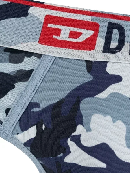 Chiloți Diesel cu imagine cu model camuflaj albastru