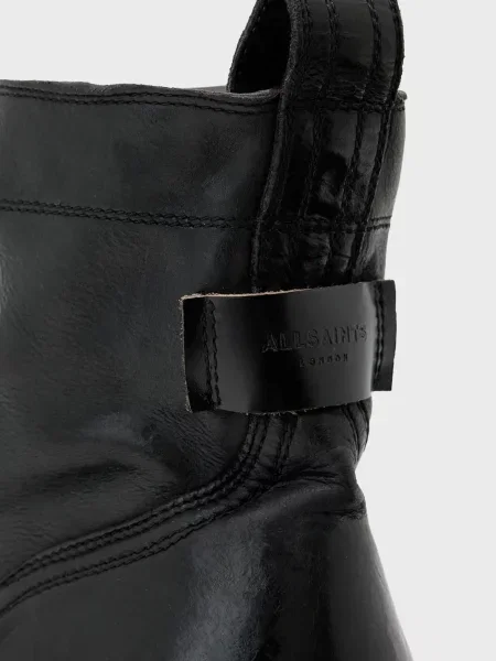 Кожаные ботинки Allsaints черные