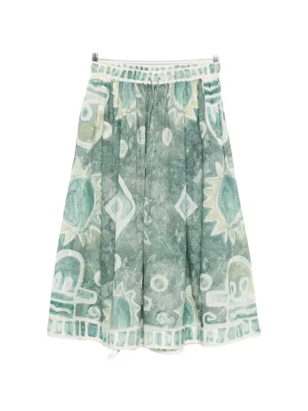 Spodnie Alemais z nadrukiem zielone