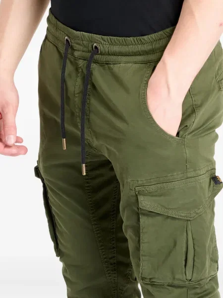 Pantaloni cargo Alpha Industries din țesătură twill verde
