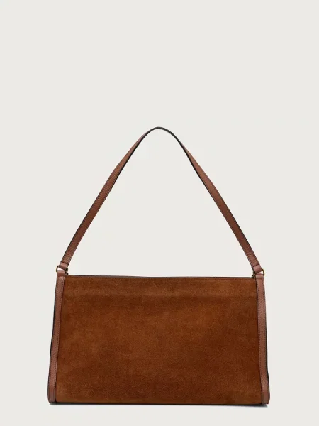 Geantă shopper Pollini din piele maro