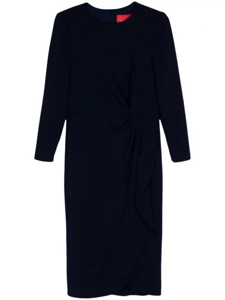 Rochie midi Carolina Herrera drapată albastru