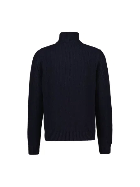 Sweter z golfem Boss niebieski
