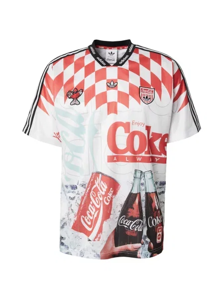 ADIDAS ORIGINALS Tricou Coca Cola Classic verde mentă / roșu / negru alb