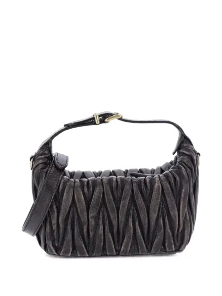 Geantă shopper Miu Miu din piele maro