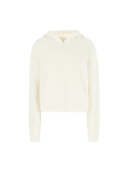 Bluza z kapturem Palm Angels wełniana z kapturem beżowa