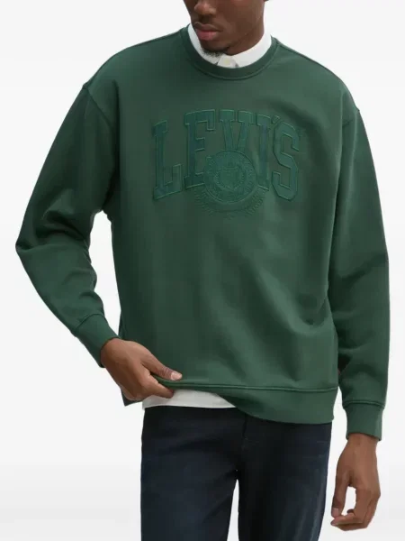 Pulover Levi's® cu autograf cu cordon cu 5 buzunare alb