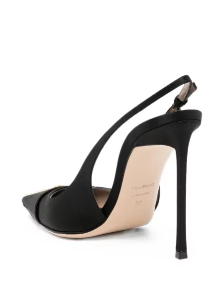 Pantofi cu toc Tom Ford slingback negru