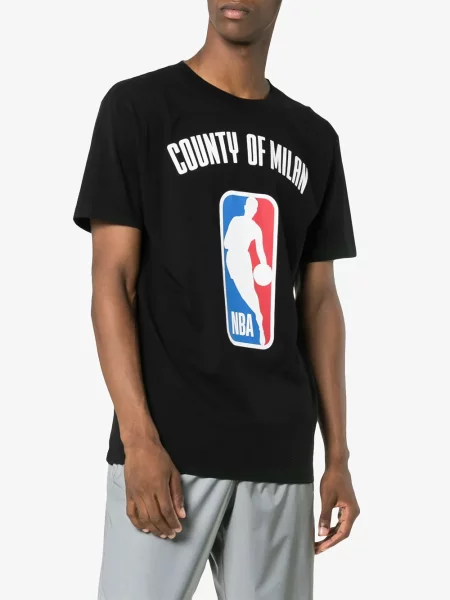 Žebrované tričko Marcelo Burlon County Of Milan s potiskem černé