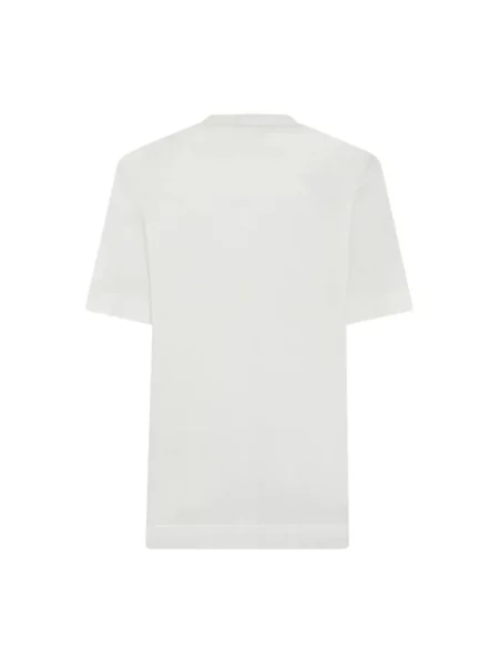 Emporio Armani Koszulki Mężczyzna S T-shirt z nadrukiem z okrągłym dekoltem i krótkim rękawem beżowy