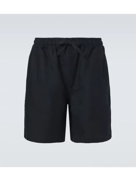 Pantaloni scurți Saman Amel de in albastru