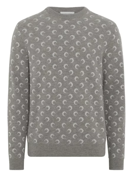 Жакардов пуловер Marine Serre сиво