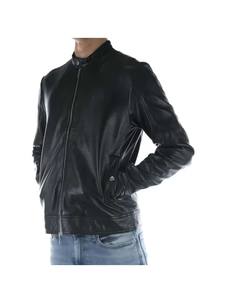 Geanta de piele Selected clasică negru