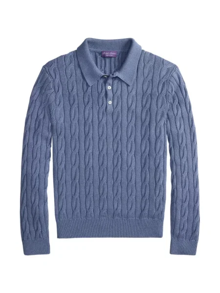 Tricou polo Ralph Lauren Purple Label albastru