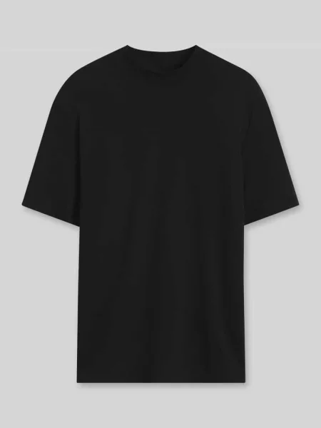 T-shirt o kroju regular fit z mieszanki bawełny Hugo czarna