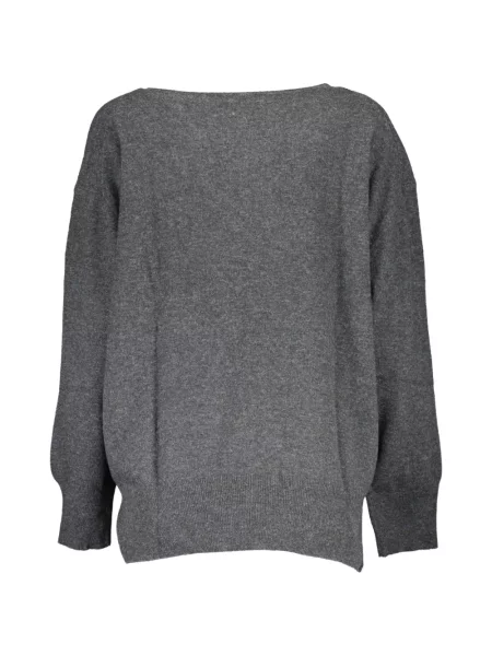 Pulover North Sails de lână cu decolteu în V negru