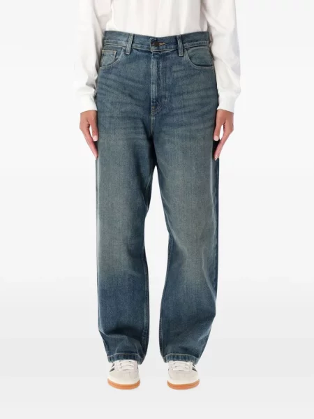 Blugi Carhartt Wip cu autograf albastru