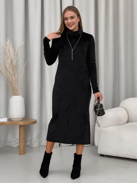 Сукня міді Merlini бавовна/поліестер чорний