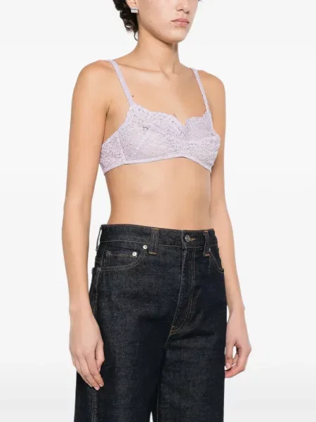 Cropp top Ermanno Scervino cu broderie violet