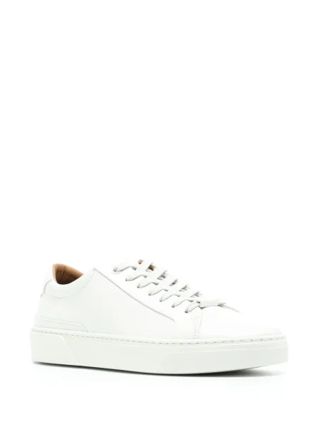 Sneakerși Boss din piele alb