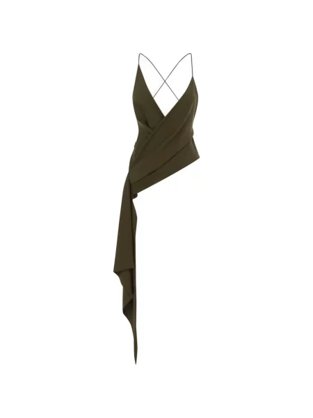 Top Alex Perry asimetric drapat verde