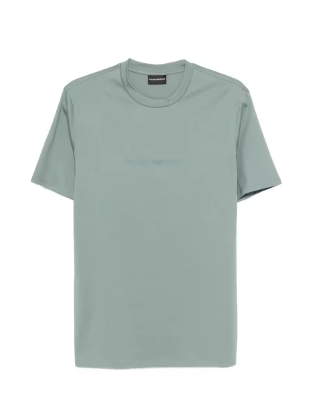 Tricou Emporio Armani cu autograf verde