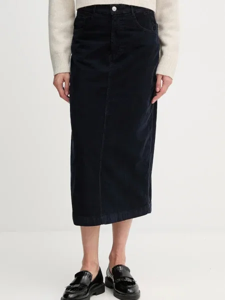 Pepe Jeans fustă bleumarin midi drept