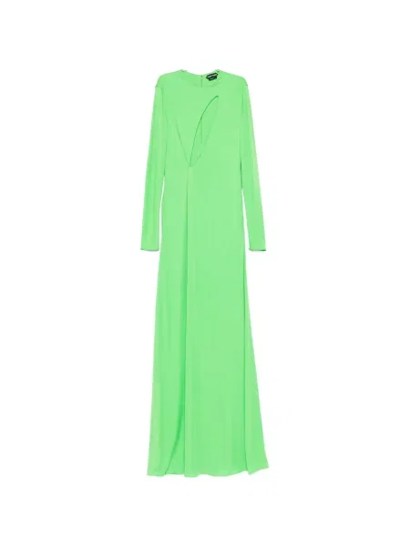 Rochie maxi Tom Ford lungă de costum verde