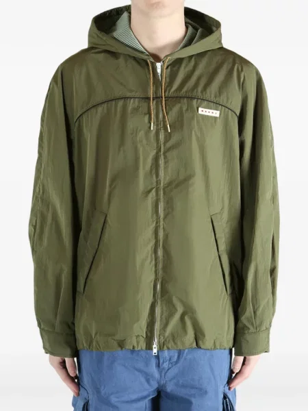 Geacă Marni cu glugă verde