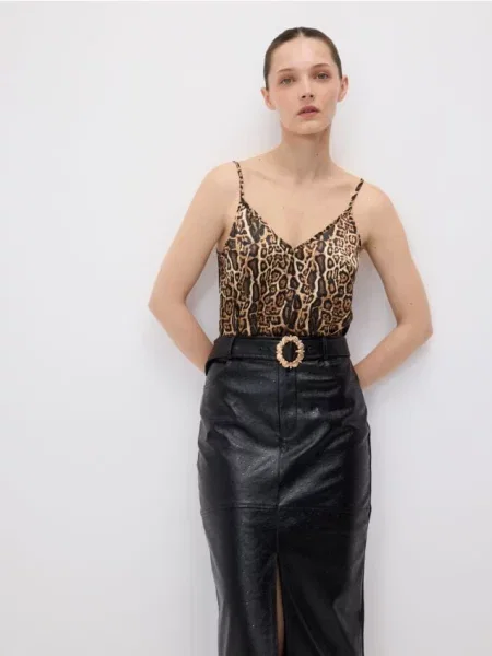 Reserved Боді з анімалістичним візерунком різнобарвний 