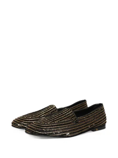 Loafers Dolce & Gabbana s flitry černé