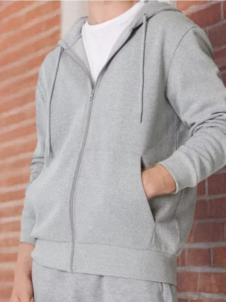 Sinsay Bluza z kapturem szary