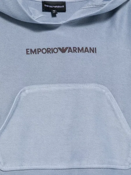 Dětska mikina s kapucí Emporio Armani modrá