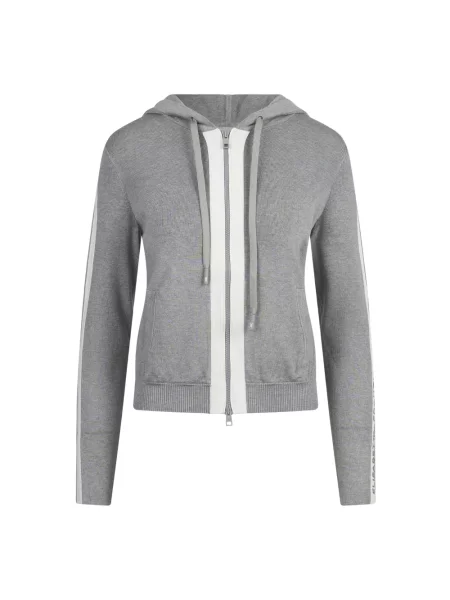 Bluza z kapturem Elisabetta Franchi z kapturem szara