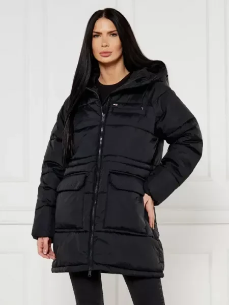 Tommy Jeans De puf geacă negru