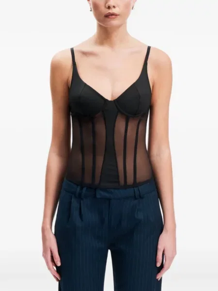 Top Ow Collection plasă negru