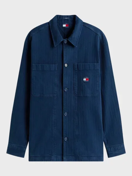 Сорочка Tommy Jeans в ялинку синя